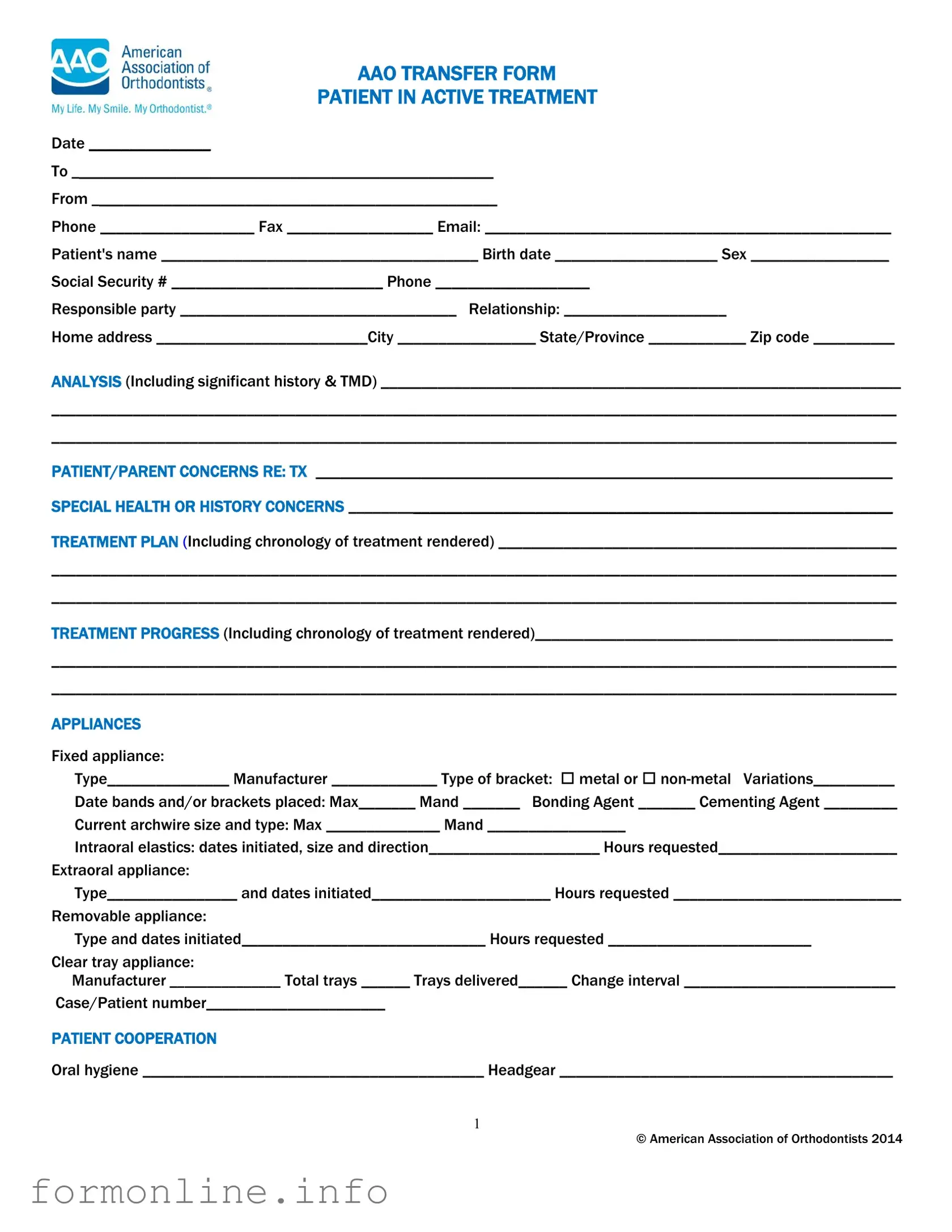 Fill Out a Valid Aao Transfer Form