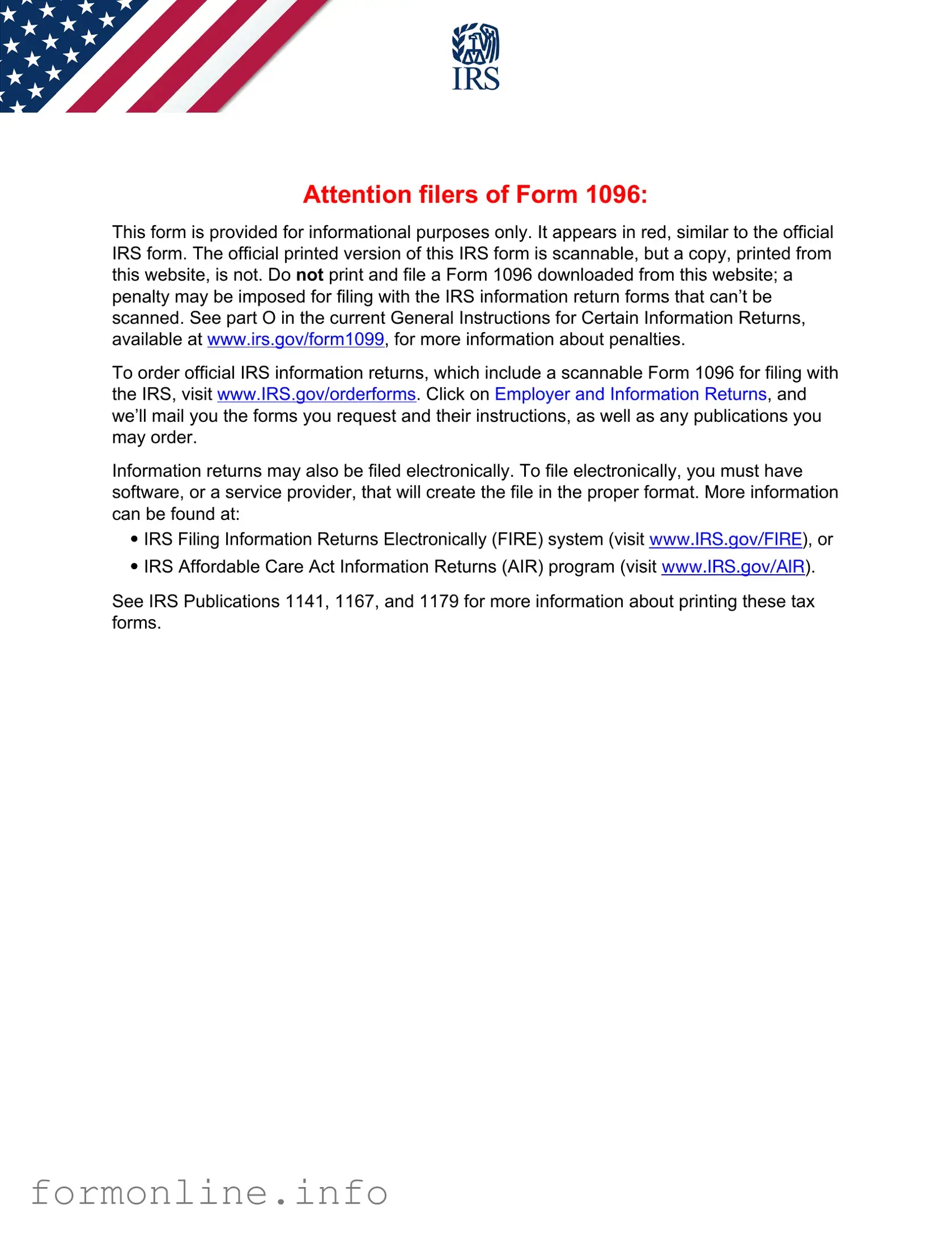 Fill Out a Valid IRS 1096 Form