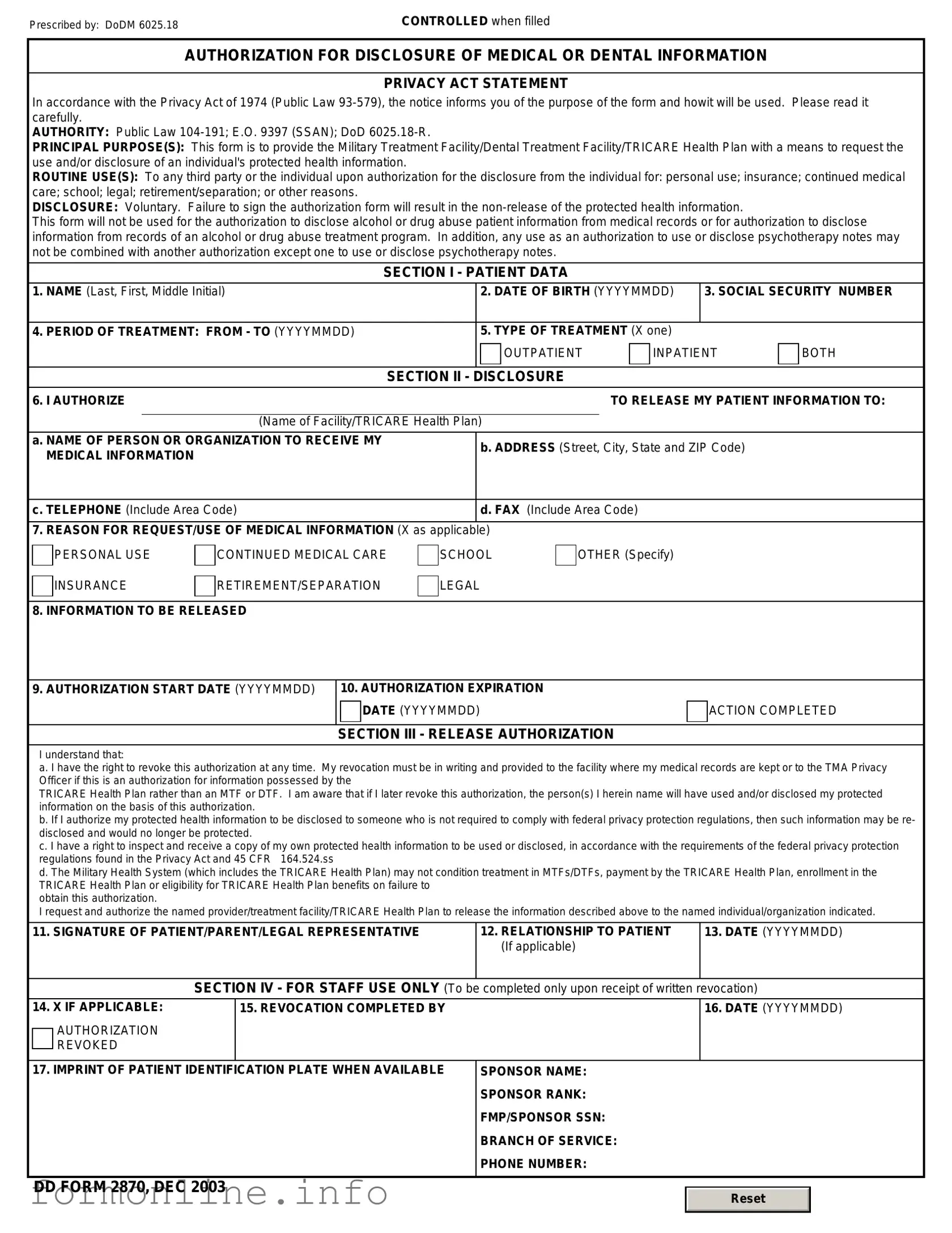 Fill Out a Valid DD 2870 Form