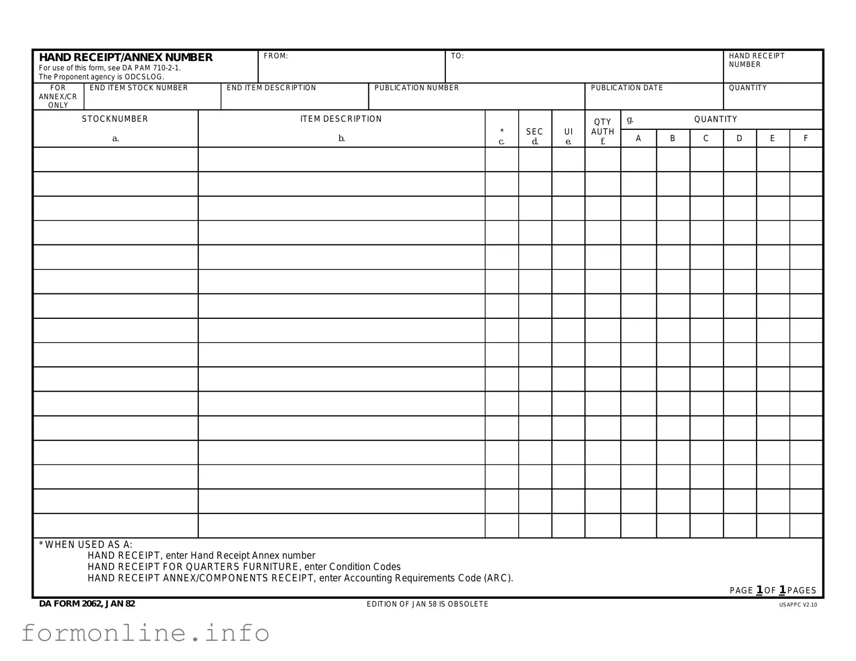 Fill Out a Valid Da Form