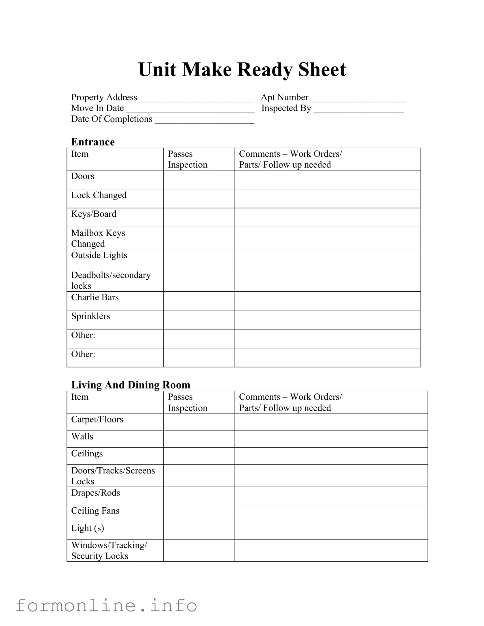 Fill Out a Valid Make Ready Checklist Form