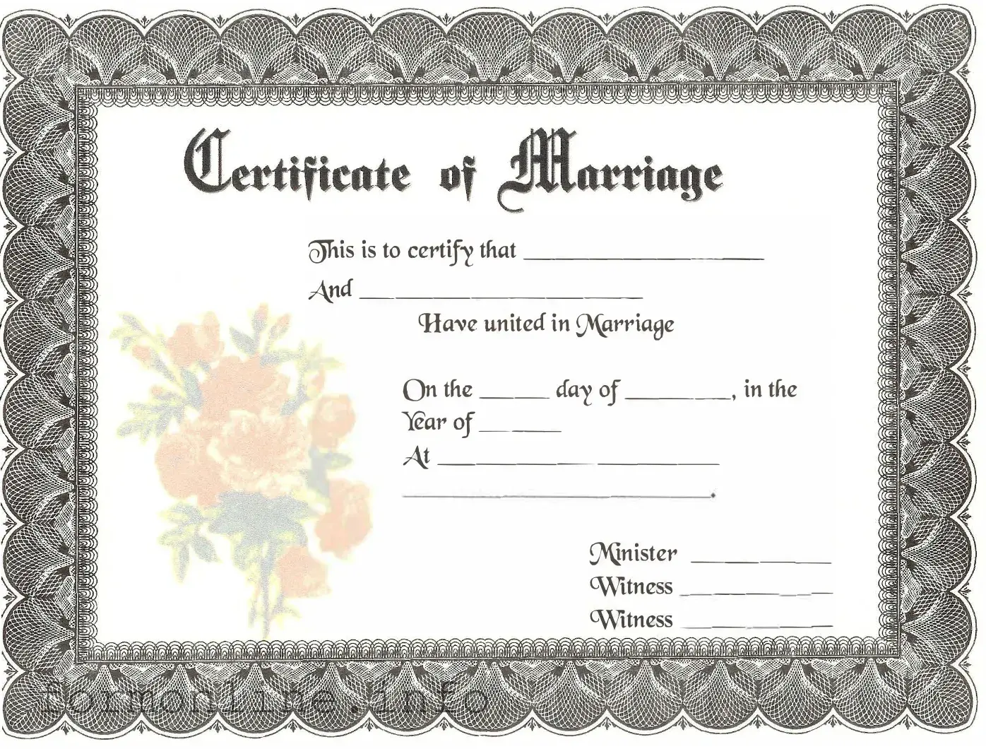 Fill Out a Valid Marriage Certificate Form