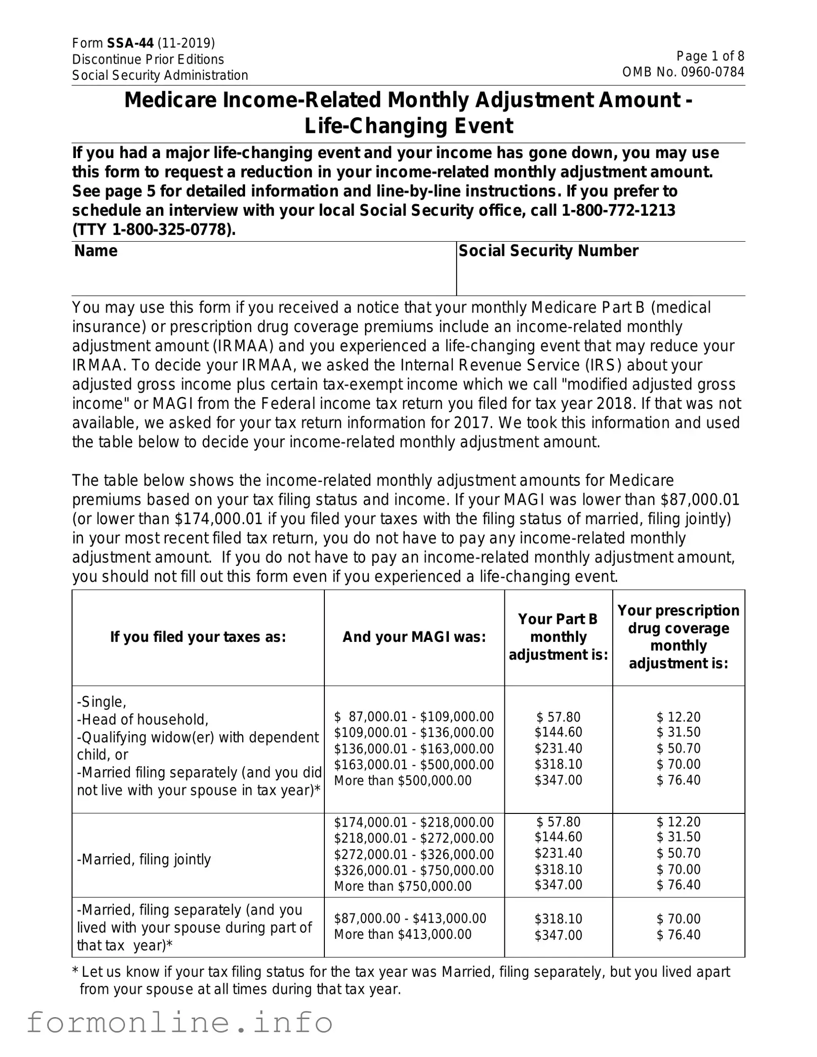 Fill Out a Valid SSA SSA-44 Form