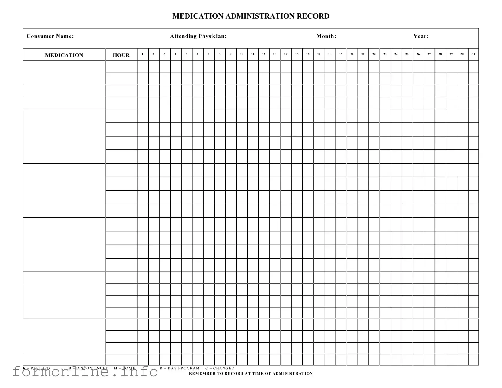 Fill Out a Valid Medication Administration Record Sheet Form