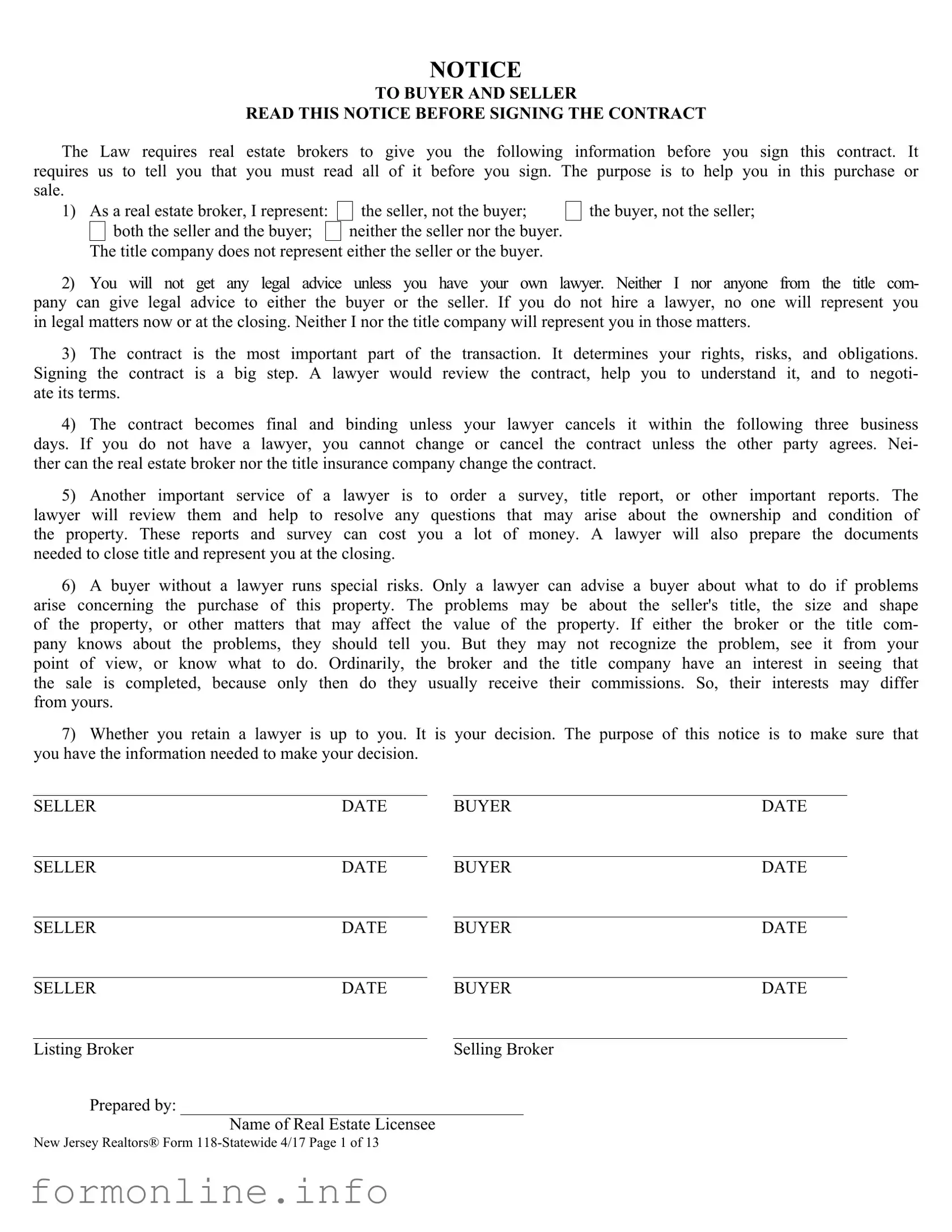Fill Out a Valid New Jersey 118 Form