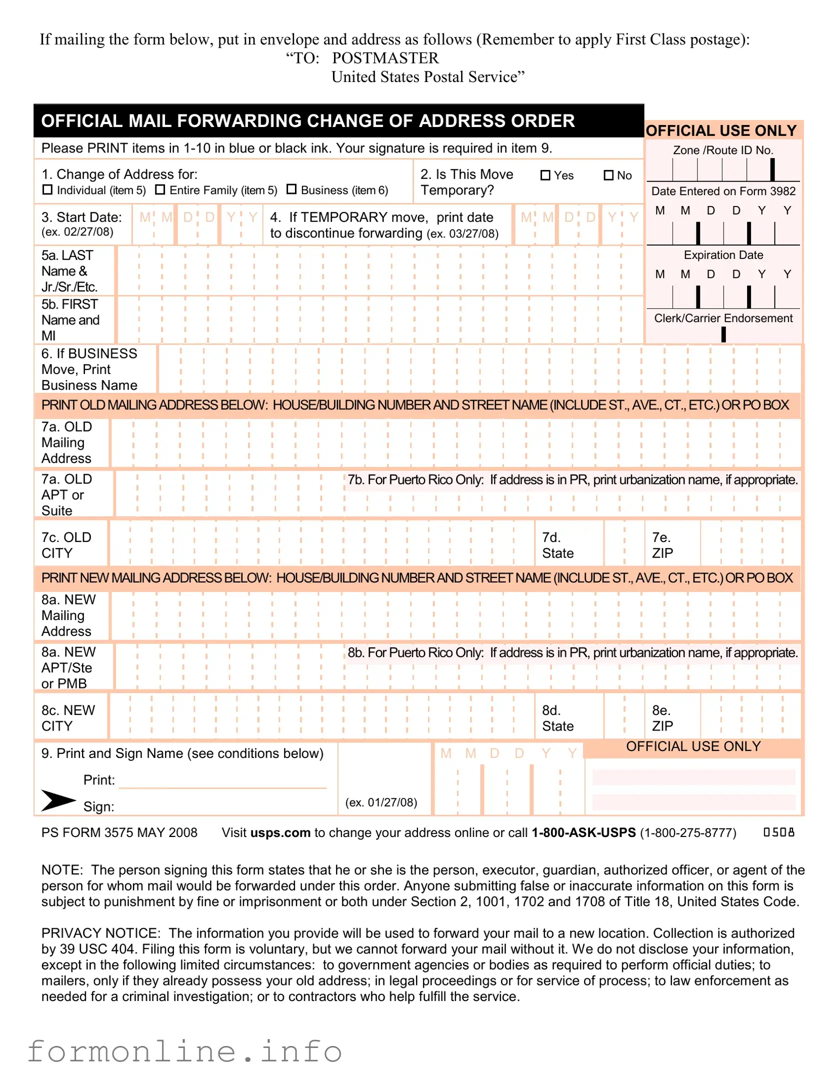 Fill Out a Valid PS 3575 Form