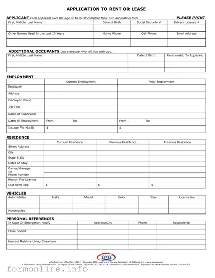 Fill Out a Valid Aoa 100A Form