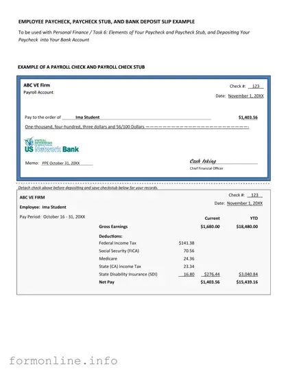 Fill Out a Valid Payroll Check Form