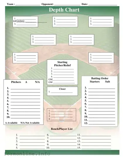Fill Out a Valid Baseball Field Lineup Form
