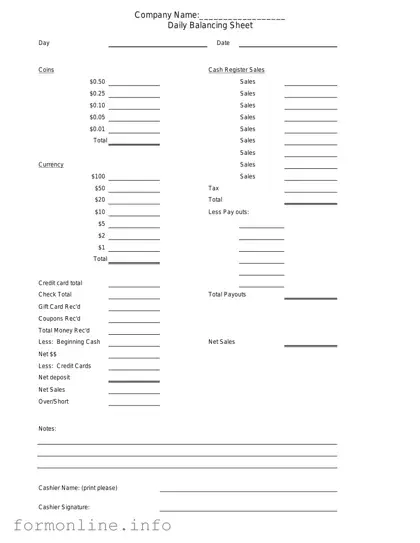 Fill Out a Valid Cash Drawer Count Sheet Form