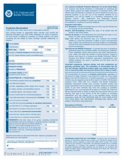 Fill Out a Valid CBP 6059B Form
