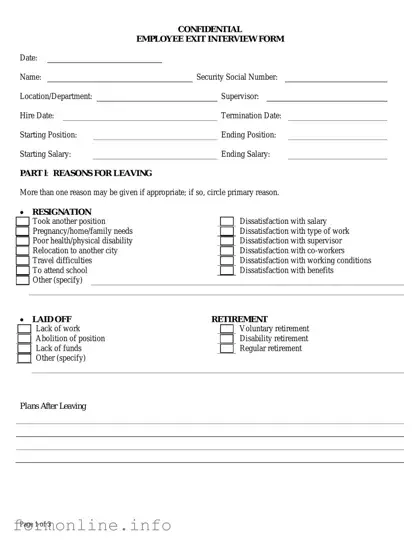 Fill Out a Valid Exit Interview Form