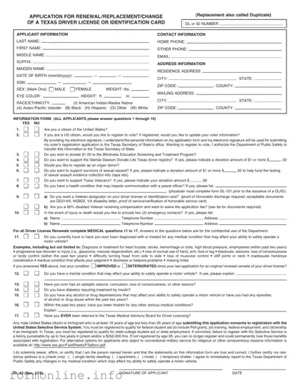 Fill Out a Valid DL-43 Form