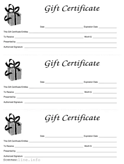 Fill Out a Valid Gift Certificate Form