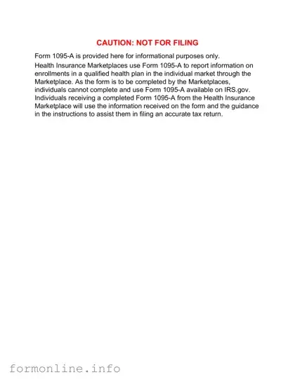 Fill Out a Valid IRS 1095-A Form
