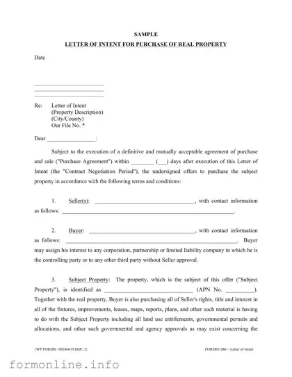 Fill Out a Valid Letter To Purchase Land Form