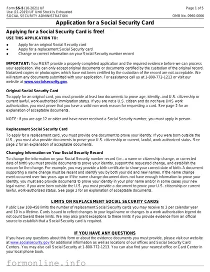 Fill Out a Valid SSA SS-5 Form