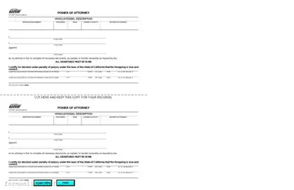 Fill Out a Valid Vehicle POA REG 260 Form