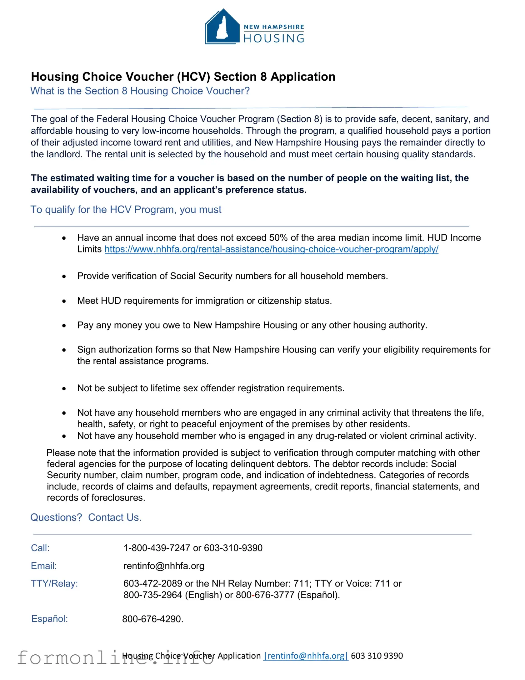 Fill Out a Valid Section 8 Application Form