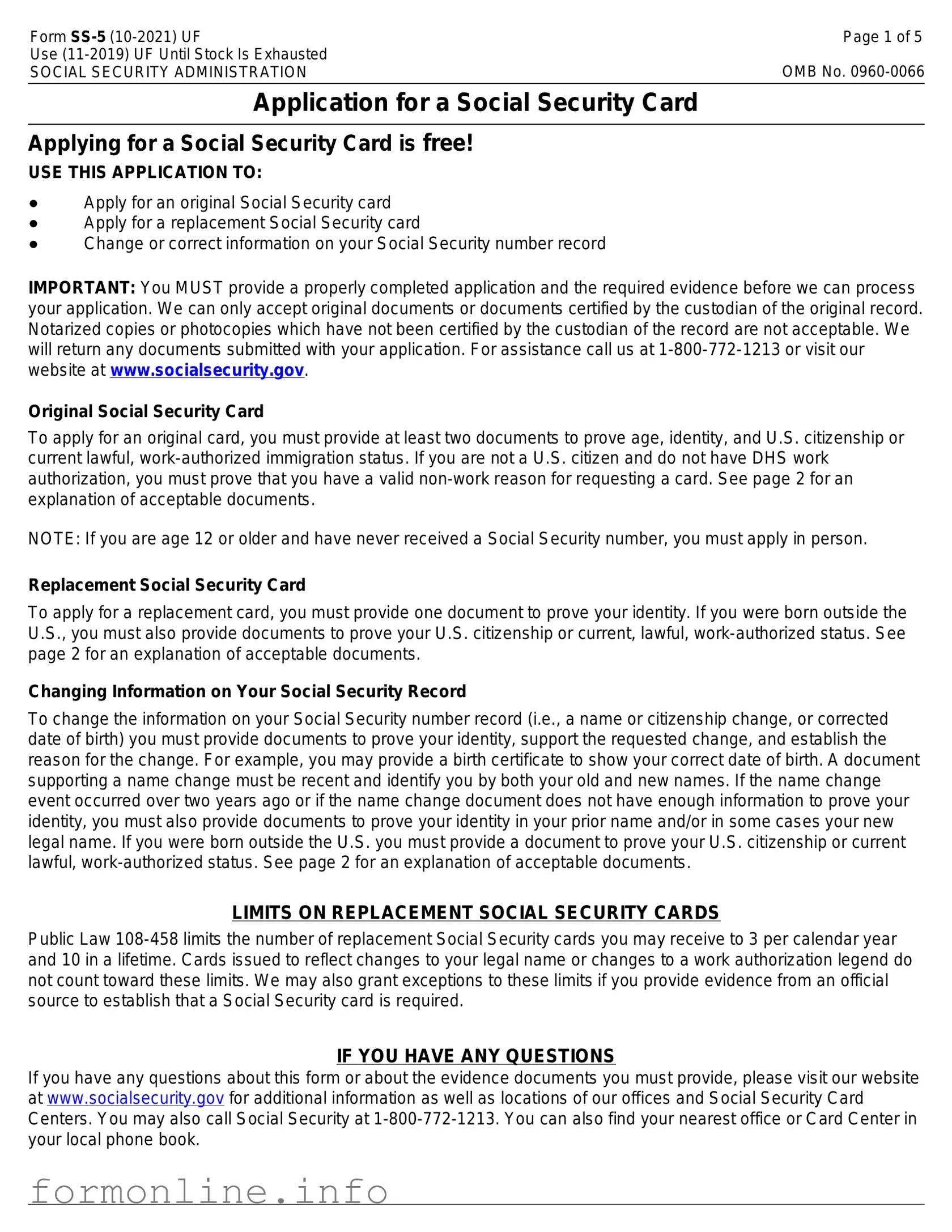 Fill Out a Valid SSA SS-5 Form